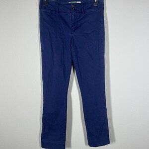 by Anthropologie Navy Chino Skinny Ankle Pants Brushed Cotton Women 2P!